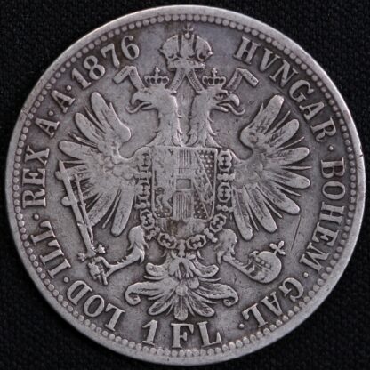 Austria 1876 One Florin Franz Joseph I KM# 2222 World Silver Coin - Image 3