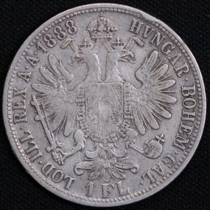 Austria 1888 One Florin Franz Joseph I KM# 2222 World Silver Coin - Image 3