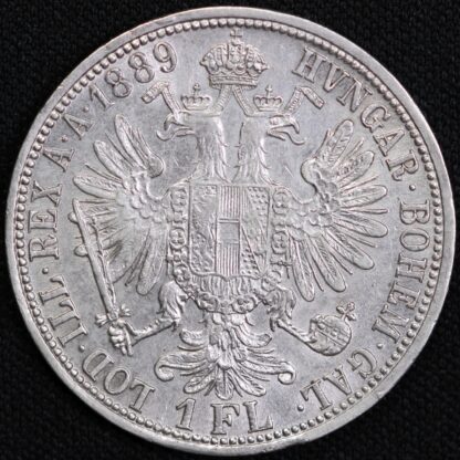Austria 1889 One Florin Franz Joseph I KM# 2222 World Silver Coin - Image 3