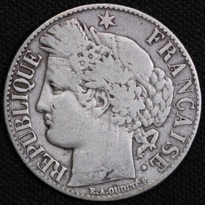 France Third Republic 1888-A 1 Franc Paris Mint KM#822.1 World Silver Coin - Image 2