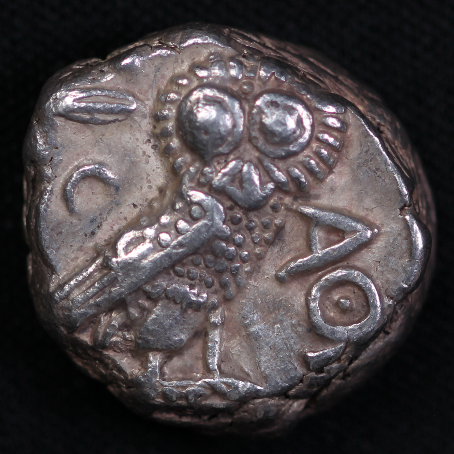 Ancient Greek Silver Coin Attica Athens AR Tetradrachm c. 353-294 BC Athena/Owl - Image 3