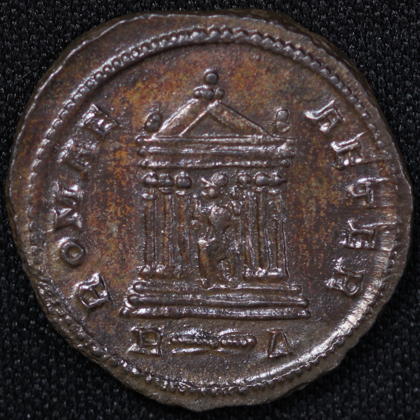 Ancient Roman Imperial Coin Probus AD 281 Æ Antoninianus Rome ROMAE AETER Temple - Image 3