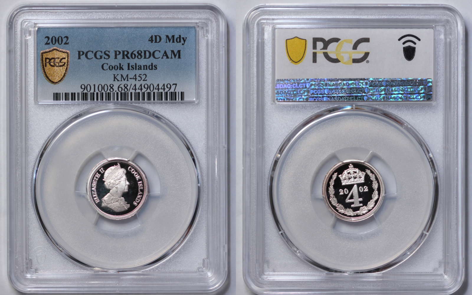 PCGS Graded PR68DCAM Cook Islands 2002 4-Coin Silver Proof Maundy Set 1D-4D Rare - Image 9