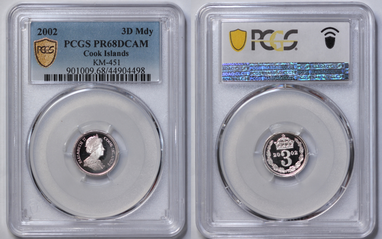 PCGS Graded PR68DCAM Cook Islands 2002 4-Coin Silver Proof Maundy Set 1D-4D Rare - Image 8
