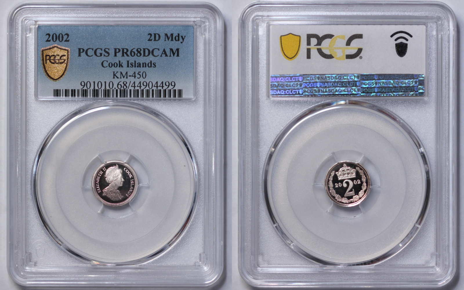 PCGS Graded PR68DCAM Cook Islands 2002 4-Coin Silver Proof Maundy Set 1D-4D Rare - Image 7