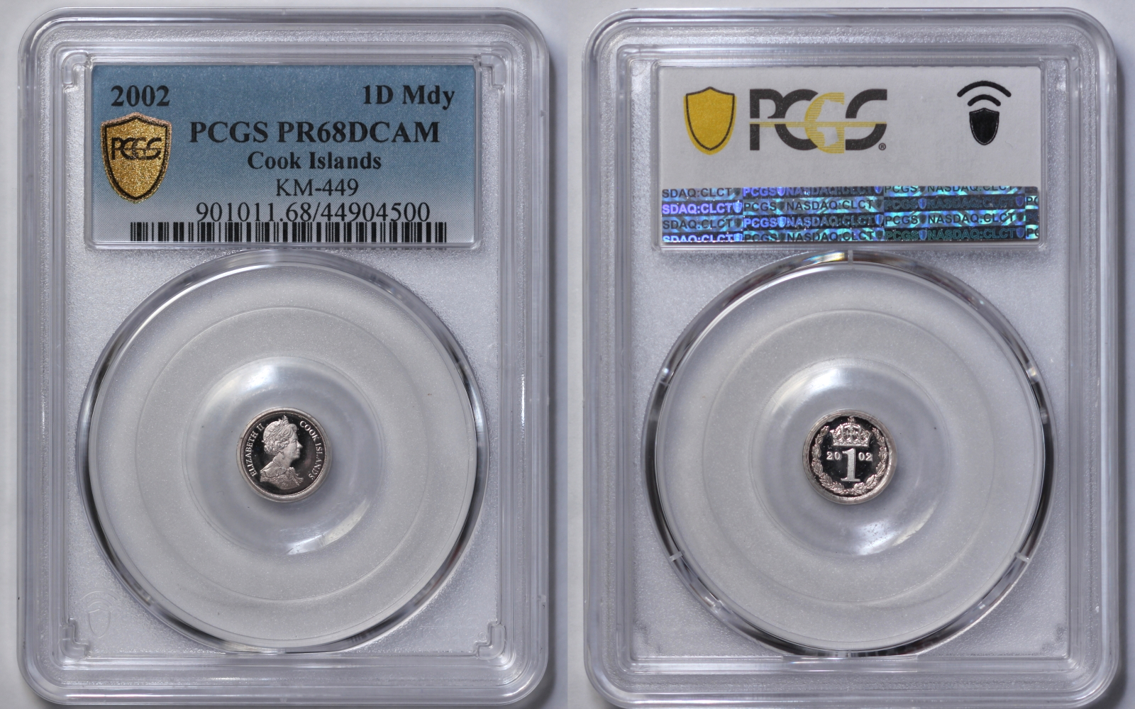 PCGS Graded PR68DCAM Cook Islands 2002 4-Coin Silver Proof Maundy Set 1D-4D Rare - Image 6