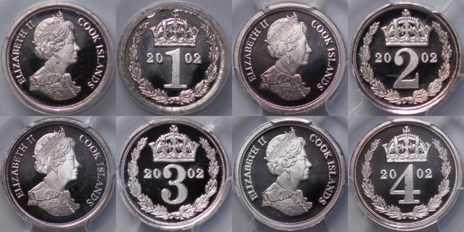 PCGS Graded PR68DCAM Cook Islands 2002 4-Coin Silver Proof Maundy Set 1D-4D  Rare - Imperial Numismatics