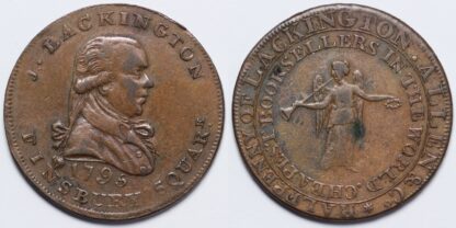 1795 Lackington Halfpenny Token