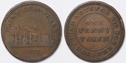 1813 Flint Lead Works Token