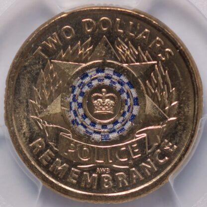 PCGS Graded MS64 Australia 2019 Police Remembrance Coloured Two Dollar $2 Coin - Image 2