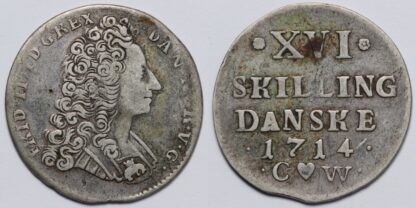 Denmark 1714-CW 16 Skilling