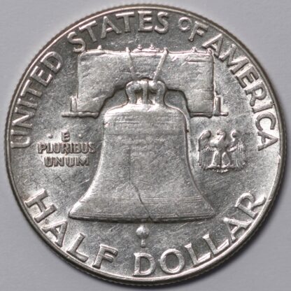 United States USA 1950 Franklin Half Dollar 50C Philadelphia Mint Silver Coin - Image 3