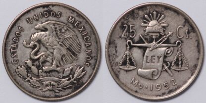 Mexico 1952 25 Centavos