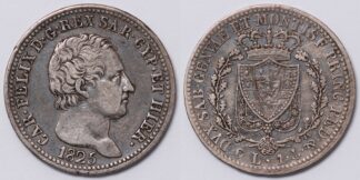 Sardinia 1825 1 Lira