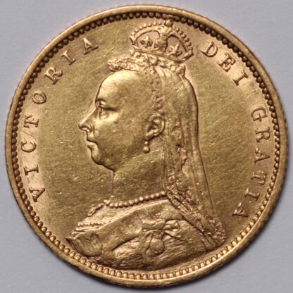 Great Britain 1892 Victoria Jubilee Head Shield Reverse Half Sovereign Gold Coin - Image 2