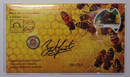 2022 $2 PNC Beekeeping in WA Perth Stamp & Coin Show Signed by Brendon Fewster - Image 2