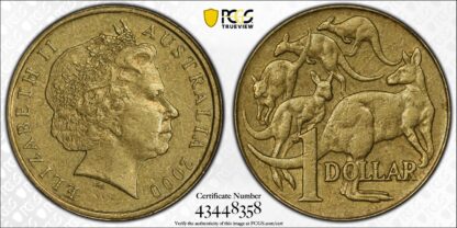 PCGS Graded AU58 - Australia 2000 $1 Dollar Mule Struck w/ 10C Obverse Rare Coin - Image 5