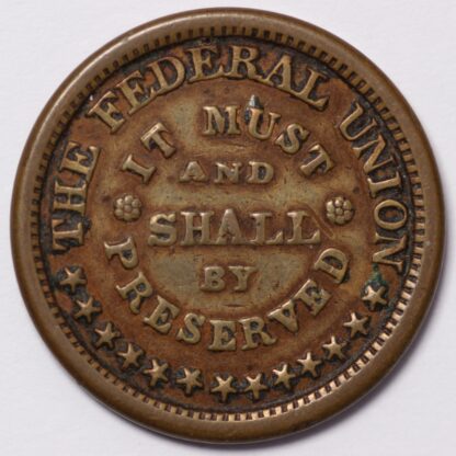 United States 1860s The Federal Union Army and Navy Patriotic Civil War Token - Image 2