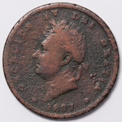 Great Britain 1827 Penny George IV Copper Coin - Australian Colonial Coin - Rare - Image 2