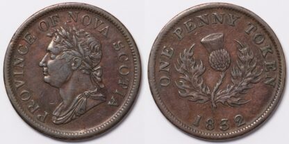 Nova Scotia 1832 Penny Token