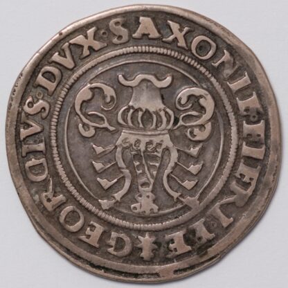 German States Saxony-Ernestine 1538(f) 1/4 Guldengroschen Silver Coin - Rare - Image 3