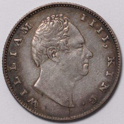 India - British 1835(b) Rupee William IV No Initials KM#450.1 Silver Coin - Image 2