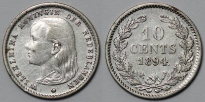 Netherlands 1894 10 Cents