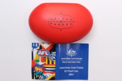 Australia 2004 Selectively Gold Plated $5 Proof Coin - AFL Australia's Own Game - Image 3