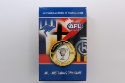 Australia 2004 Selectively Gold Plated $5 Proof Coin - AFL Australia's Own Game - Image 5