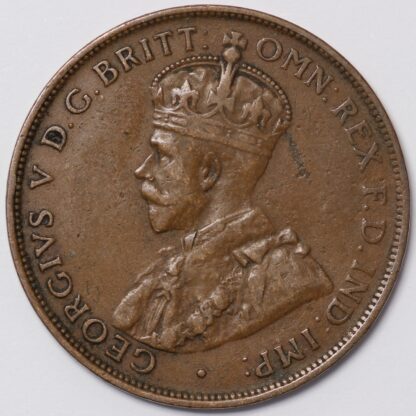 Australia 1925 One Penny 1D 6 Pearls George V - Key Date - Scarce - Image 2