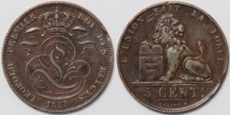 Belgium 1857 5 Centimes