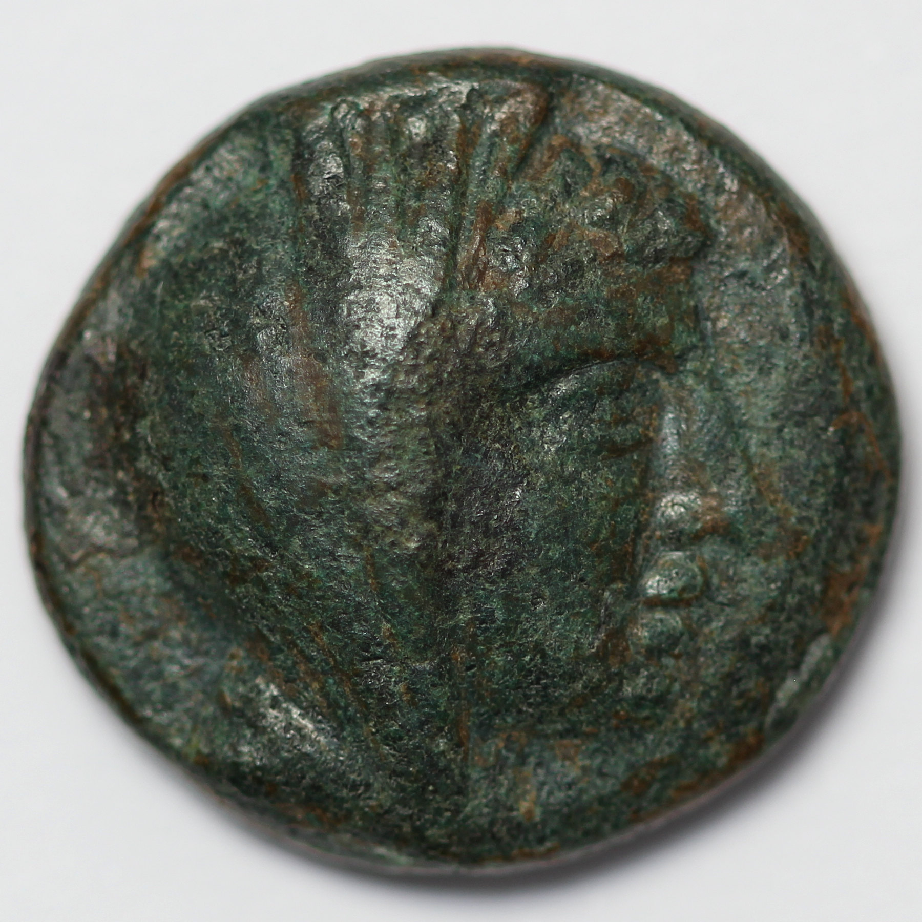 Ancient Greek Coin Boiotia Thespiai Circa 210 BC Æ Arsinoe III / Lyre ...