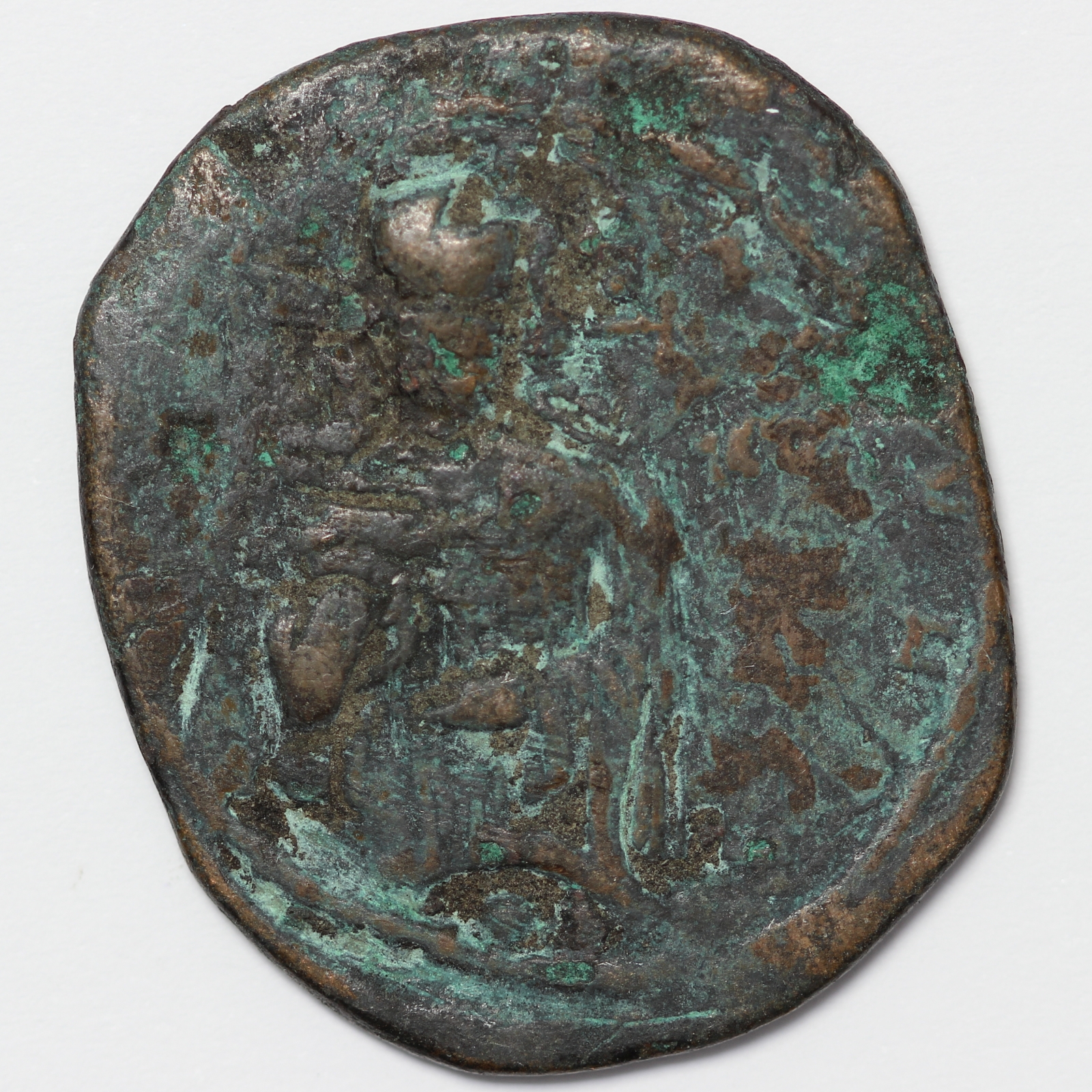 Ancient Byzantine Coin Anonymous Æ Follis Michael IV AD 1034-1041 Constantinople - Image 2