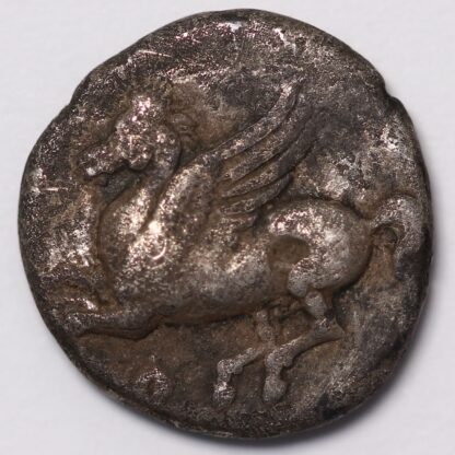 Ancient Greek Silver Coin Corinth AR Drachm Circa 338-300 BC Aphrodite - Rare - Image 2