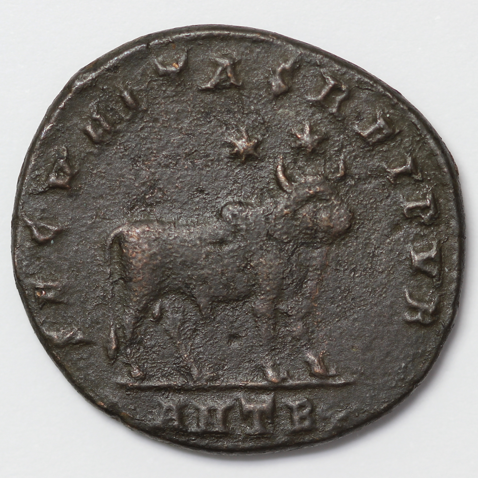 Ancient Roman Imperial Coin Julian II AD 361-3 Æ Antioch Bull Standing Two Stars - Image 3