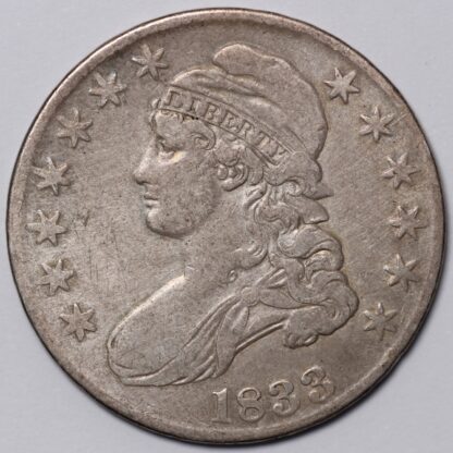 United States USA 1833 Capped Bust Lettered Edge Half Dollar 50C Silver Coin - Image 2