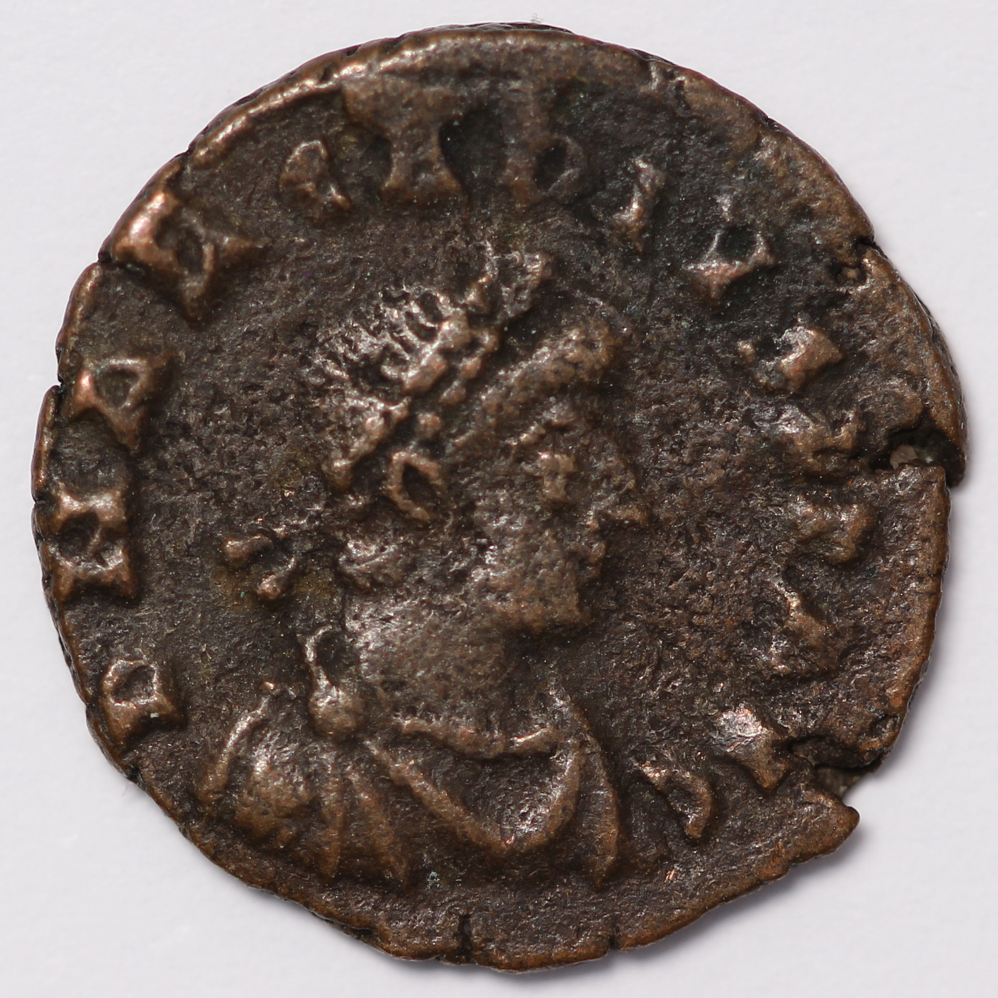 Ancient Roman Imperial Coin Arcadius Æ AD 388-392 Alexandria Christogram Victory - Image 2