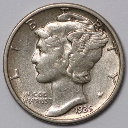 United States USA 1939 Mercury Dime 10C World Silver Coin - Image 2