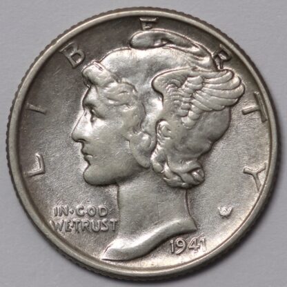 United States USA 1941 Mercury Dime 10C World Silver Coin - Image 2