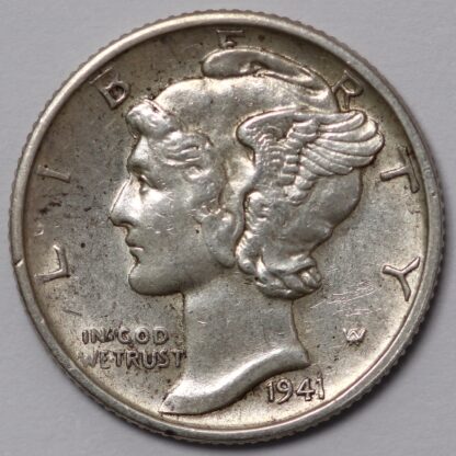 United States USA 1941-S Mercury Dime 10C World Silver Coin - Image 2