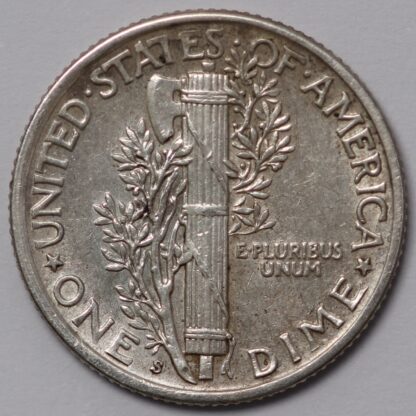 United States USA 1941-S Mercury Dime 10C World Silver Coin - Image 3