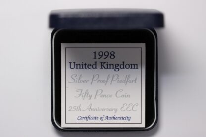PCGS Graded PR69DCAM Great Britain 1998 50p EU Piedfort Silver Proof Coin - Image 5