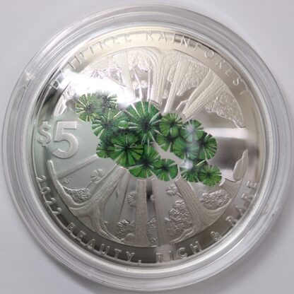 Australia 2022 Beauty Rich & Rare Daintree Rainforest 1oz Fine Silver Domed Coin - Image 3