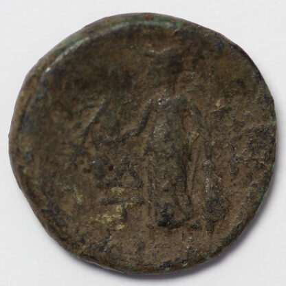 Ancient Greek Coin Aiolis Temnos 2nd-1st Century BC Æ Dionysos/Athena Nikephoros - Image 3