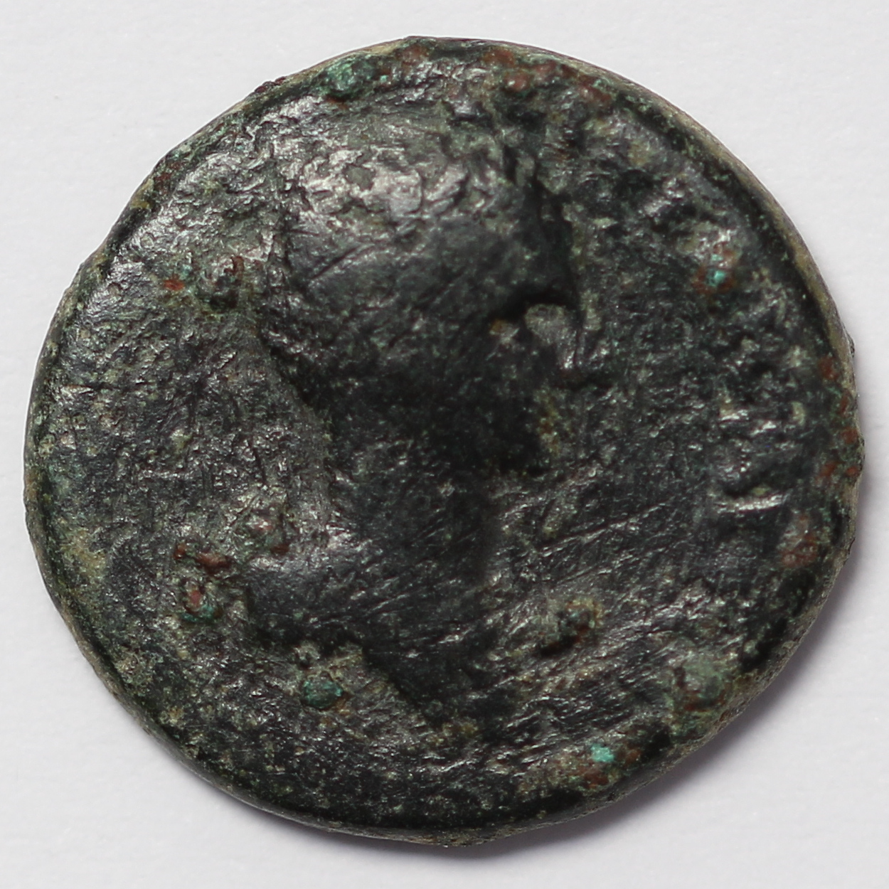 Ancient Roman Provincial Coin Lydia Hierocaesarea AD 54-59 Æ Artemis/Stag Forepart - Image 2