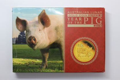 2019 Australian Lunar Series II Year of the Pig Gold 3-Coin Set - The Perth Mint