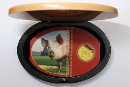 2019 Australian Lunar Series II Year of the Pig Gold 3-Coin Set - The Perth Mint - Image 4