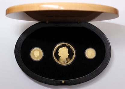 2019 Australian Lunar Series II Year of the Pig Gold 3-Coin Set - The Perth Mint - Image 3