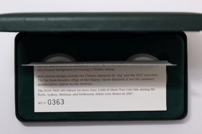 2007 Australian Lunar Series Year of the Pig 2-Coin Set ANDA Show - Perth Mint - Image 5