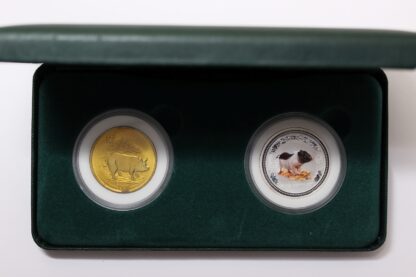 2007 Australian Lunar Series Year of the Pig 2-Coin Set ANDA Show - Perth Mint - Image 2